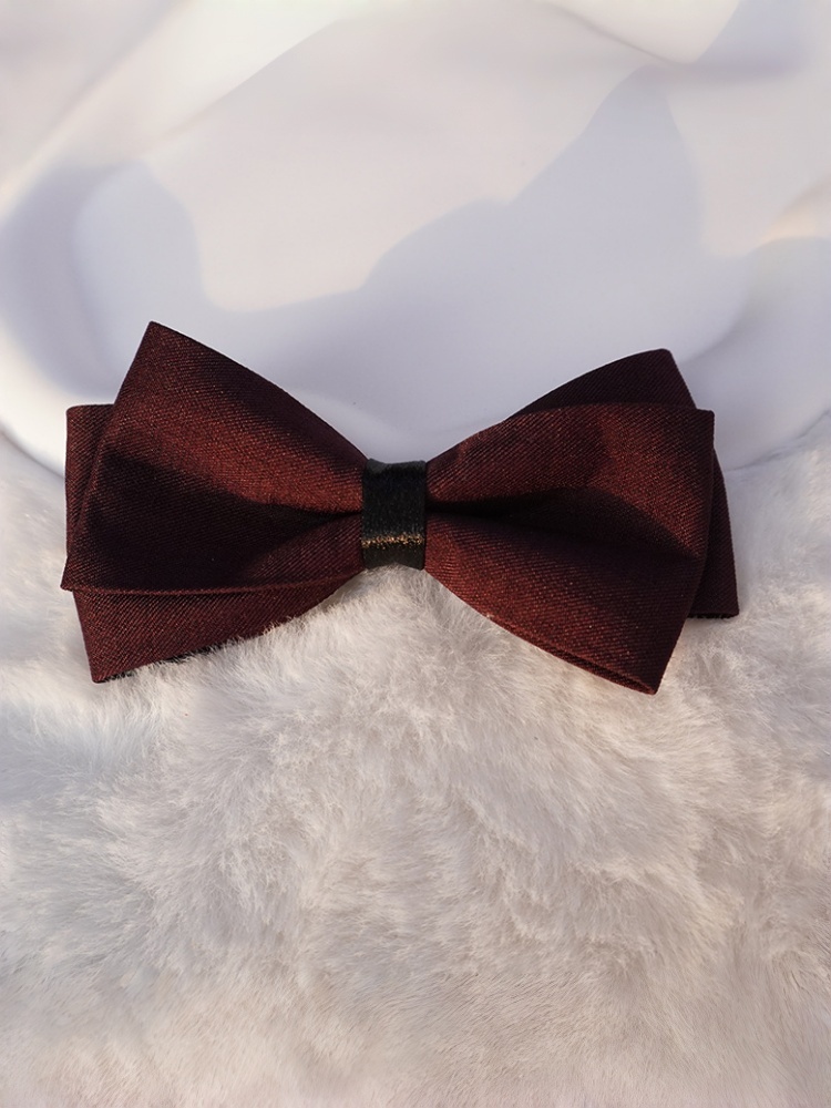 Men'S Formal Wear Bow Ties - Papillon Doppio Strato Opaco Bordeaux, Stile