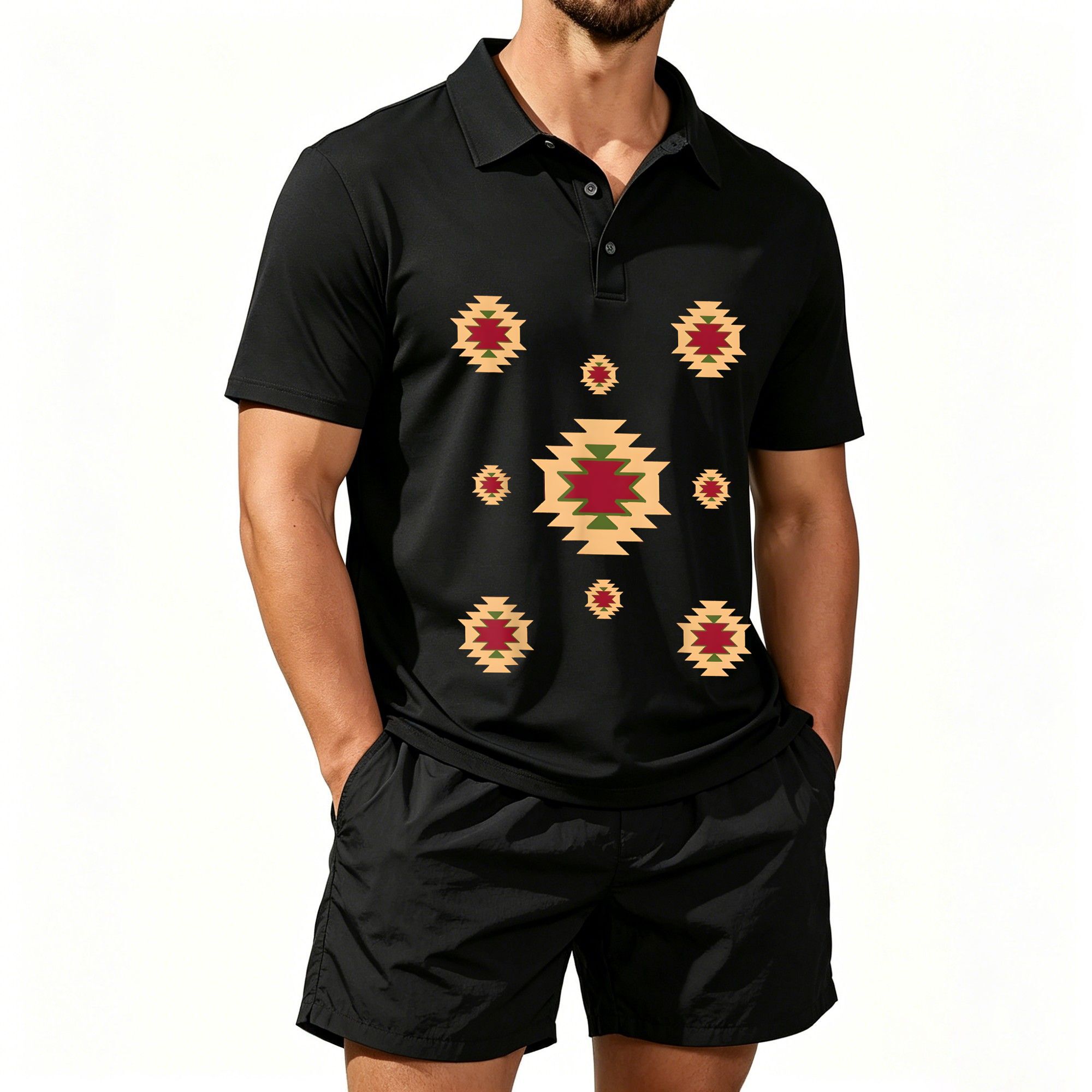 Men'S Ethnic & Formal Designer Wear Studio S - Set di Polo a Maniche Corte