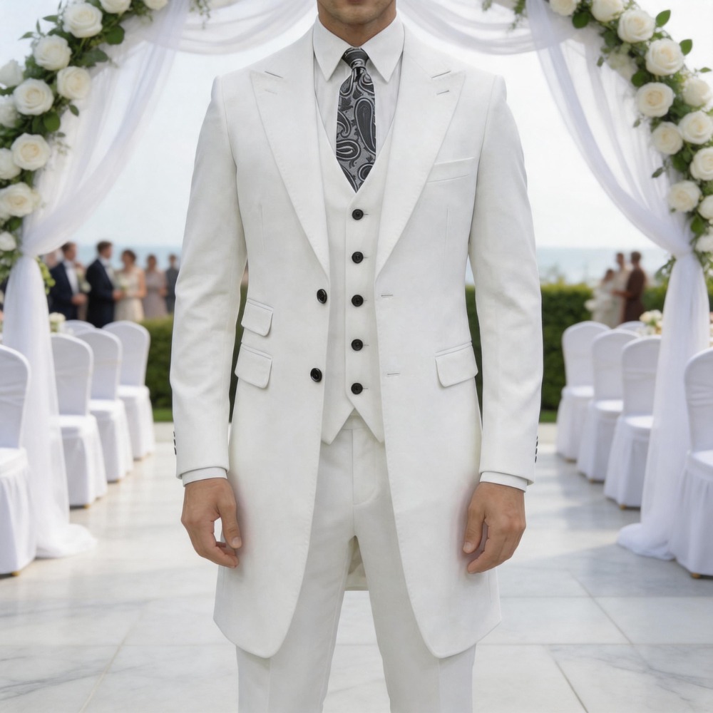 Men Formal Wear For Summer - Abito da uomo slim fit a