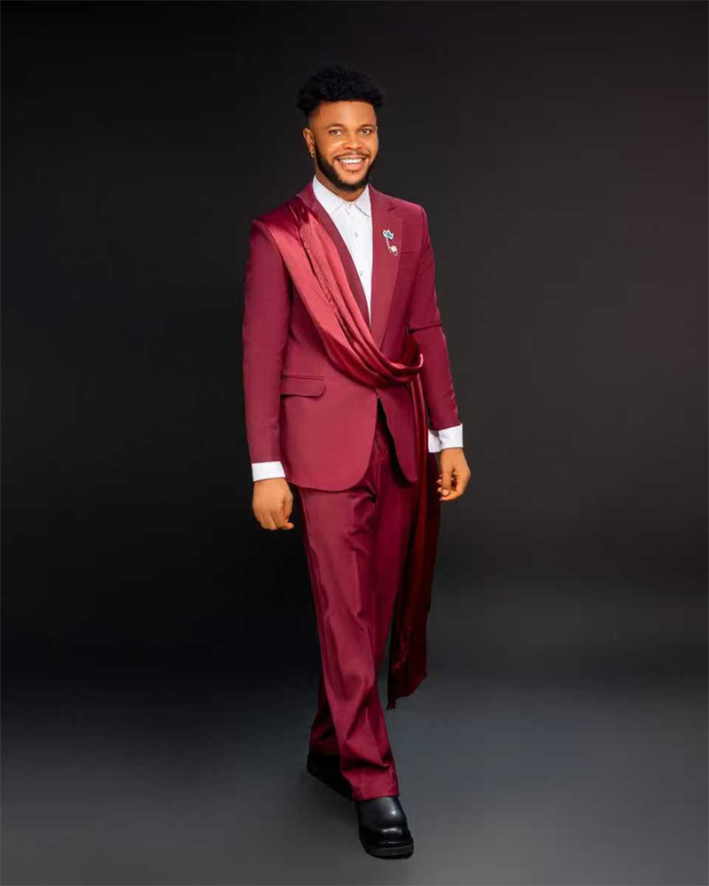 Men Formal Wear Red - Abito da uomo rosso Set 2