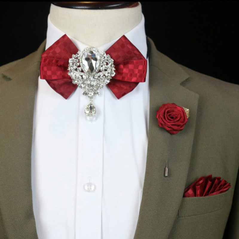 Men'S Formal Wear Bow Ties - Spilla da uomo con strass da