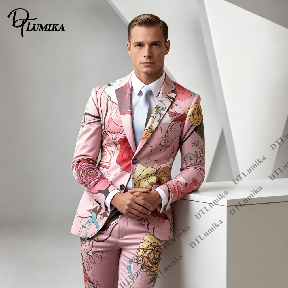 Completo da uomo DTLumika rosa - Men Formal Wear Photoshoot recensione e prezzo