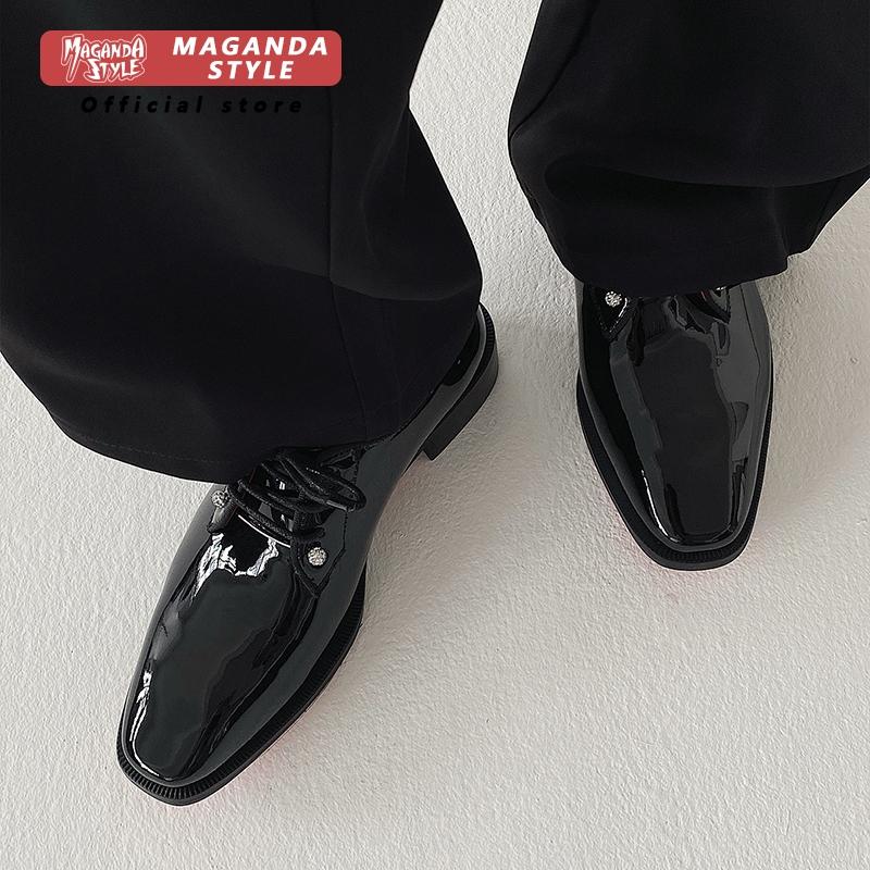Nuove scarpe Derby in pelle da - Men Formal Wear Red recensione e prezzo