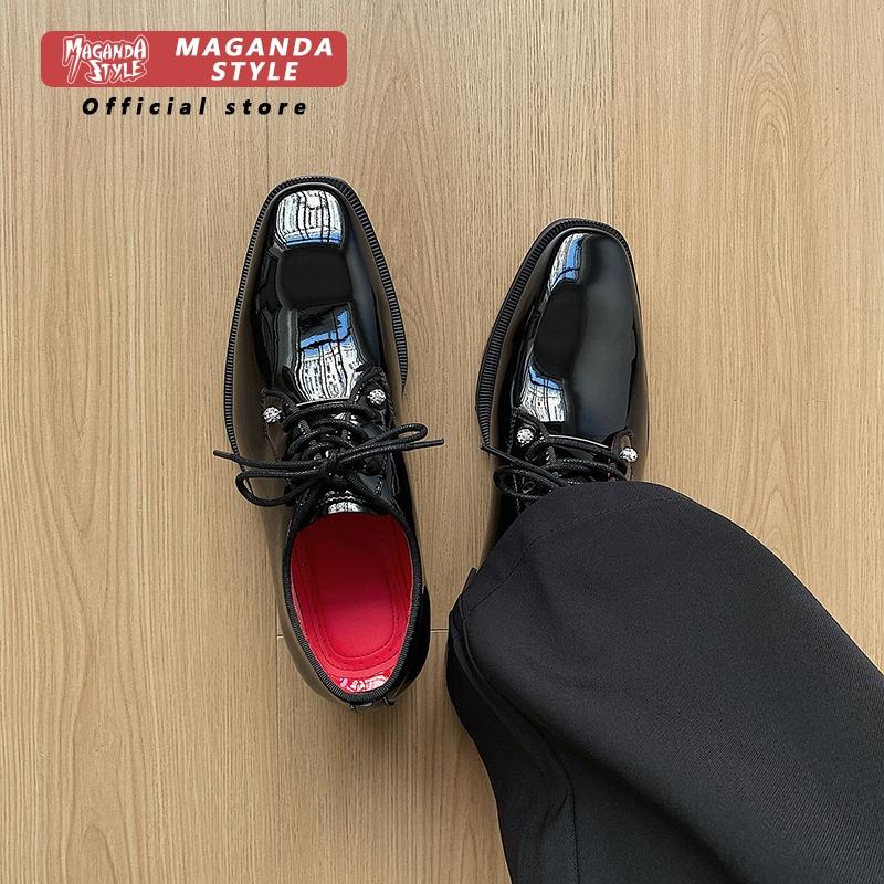 Nuove scarpe Derby in pelle da - Men Formal Wear Red recensione e prezzo
