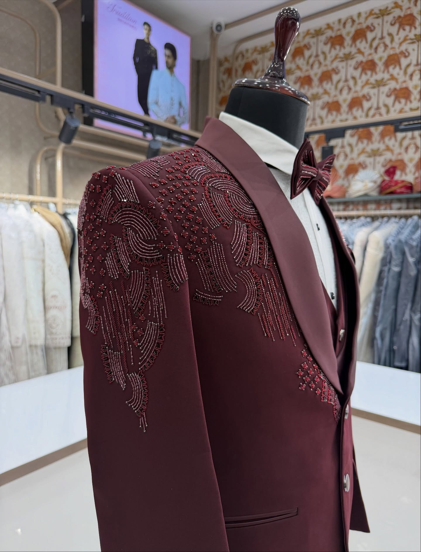 Set di 3 Pezzi Smoking da Spos - Men Formal Wear Red recensione e prezzo