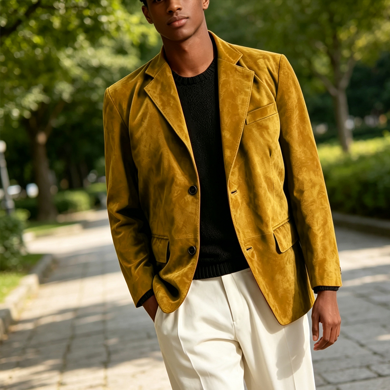 Blazer da Uomo in Finta Pelle  - Men Formal Wear With Coat recensione e prezzo