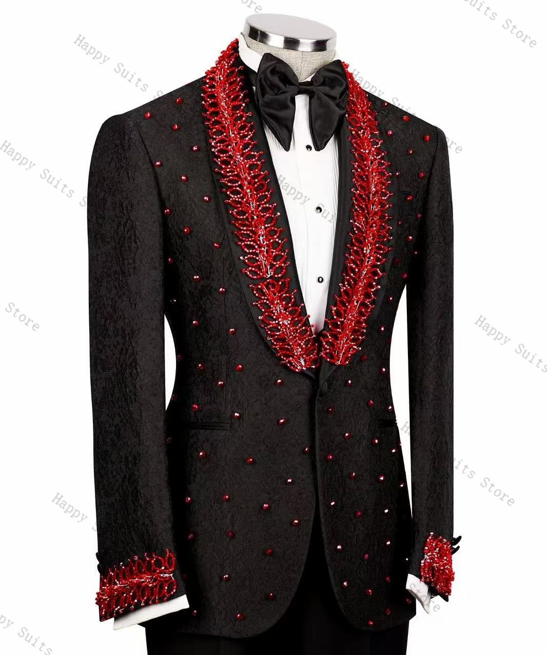 Abito da uomo con cristalli ro - Men Formal Wear Red recensione e prezzo