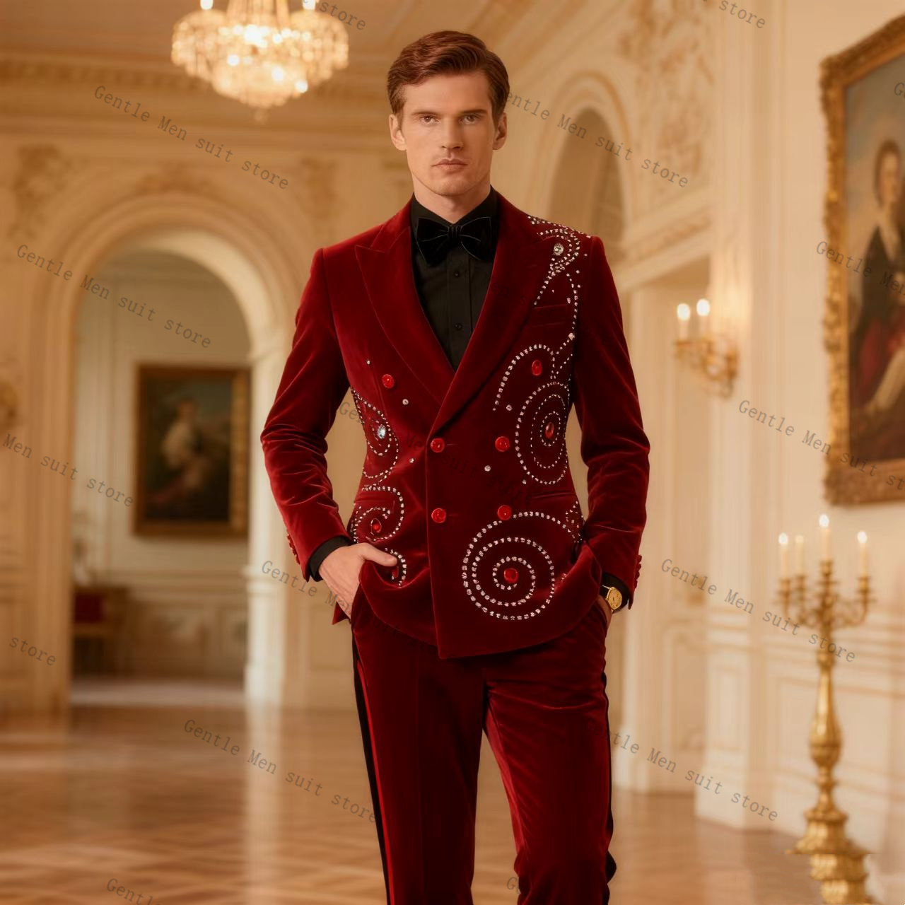 Completo Uomo in Velluto Rosso - Men Formal Wear Red recensione e prezzo
